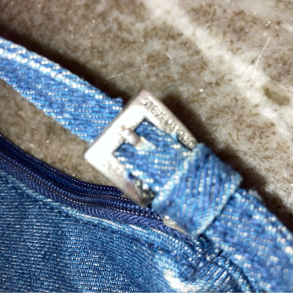 Y2K Steve Madden Small denim embroidered flowers purse handbag - Picture 15 of 16